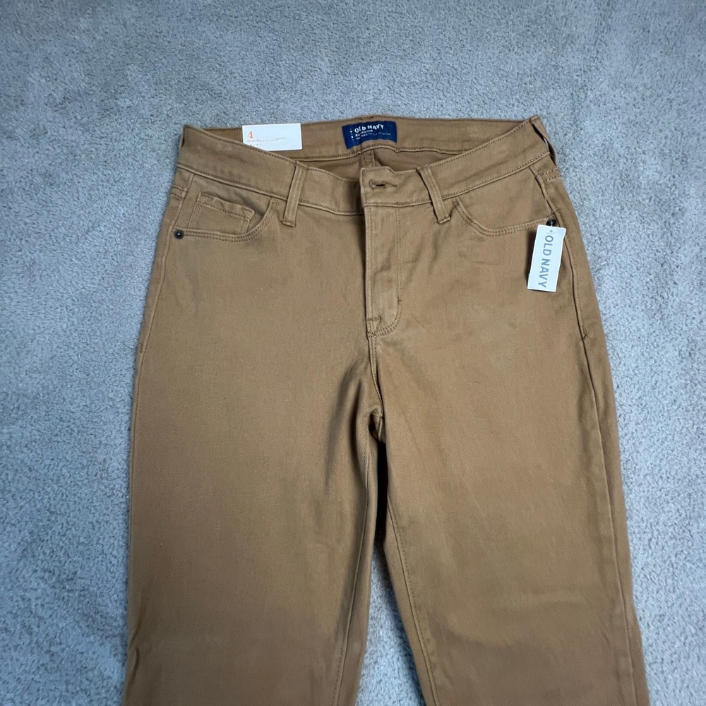 Rockstar Super Skinny Jeans‎ Size 4R Mid Rise Brown Tan Old Navy - Picture 2 of 14